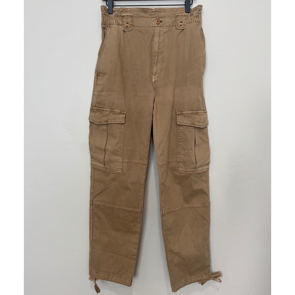 Banana Republic High Waisted Cargo Pants Tan Khaki Utility Gorpcore Womens 6